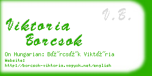 viktoria borcsok business card